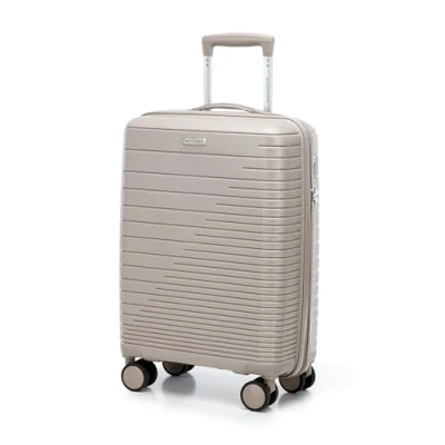 Imagen de WITTCHEN Maleta Trolley Grande Funda rígida de Polipropileno para facturación Asa telescópica Cuatro Ruedas giratorias Cerradura combinación TSA Fuerta Line Beige