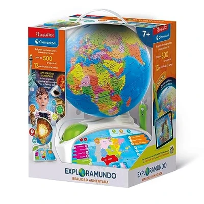 Imagen de Clementoni 55522 Globo Terráqueo Interactivo, con App de Realidad Aumentata, Bola del Mundo Educativa Interactiva Educativa, Juguete a Partir 7 Años, en Español