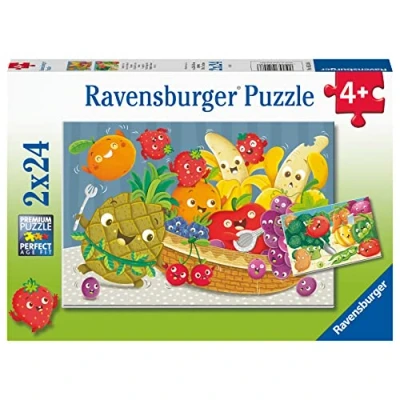 Imagen de Ravensburger Puzzle: Frutas y Verduras, puzzle 4 Años o Más, Puzles Niños Años, Rompecabezas Niños, Puzzle, Regalo Niño 2 Puzzles x 24 Piezas, Medida 26x18cm