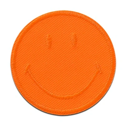Imagen de Mono Quick Smiley Naranja Parches Termoadhesivos Bordados Aplique Para Ropa, Tamaño: 5 x cm