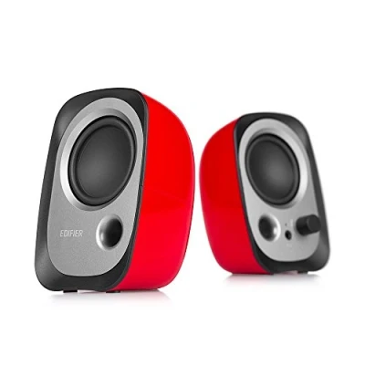 Imagen de EDIFIER R12U Set de altavoces con conexión auriculares y control volumen integrado. Color rojo.