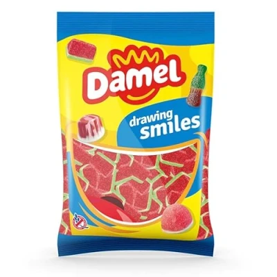 Imagen de Golosinas Tajadas de Sandia Damel 250 Unidades Bolsa con Azucar Sin Gluten