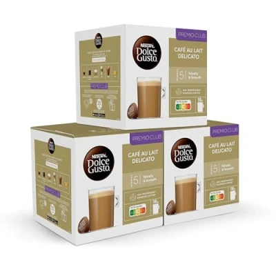 Imagen de NESCAFÉ Dolce Gusto Café con Leche delicato 48 cápsulas, Tueste medio notas sutiles a caramelo (3 pack x 16)