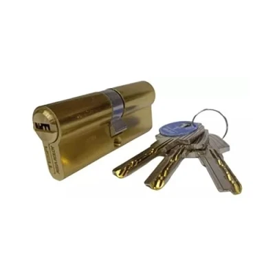 Imagen de Tesa Assa Abloy, T6353030L, Cilindro de Seguridad, T60, Leva Larga, Llave Llave, Latonado, 30 x mm