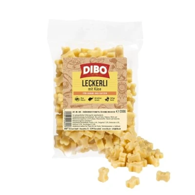 Imagen de DIBO golosinas con Queso, Bolsa de 200 g Aperitivo para Perros pequeño y práctico Entrenamiento Perros, Saludable Delicioso, recompensa Gatos