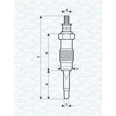 Imagen de Bujía de precalentamiento MAGNETI MARELLI 062500300304