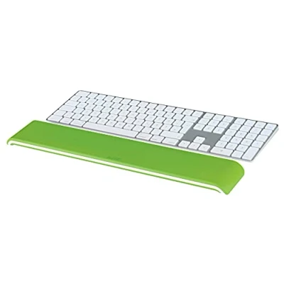Imagen de Leitz 65230054 Reposamuñecas ajustable para teclado Ergo WOW, dos alturas seleccionables, Verde/Blanco