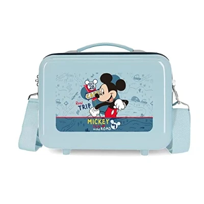 Imagen de Disney Mickey Road Trip Neceser Adaptable con Bandolera Azul 29x21x15 cms Rígido ABS 9,14L 0,6 kgs