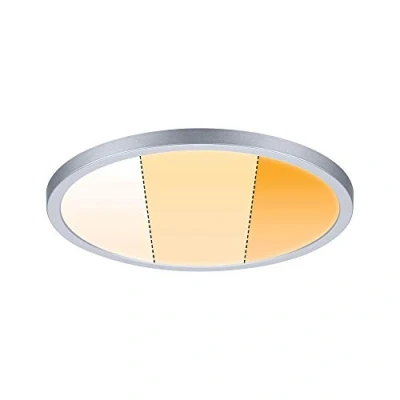 Imagen de Paulmann 92992 Panel LED, luminaria empotrable Areo VariFit IP44, 3 Step Dim, 230 mm, redondo, incl. 1x16 W, regulable, cromo mate, plástico, 2000 K