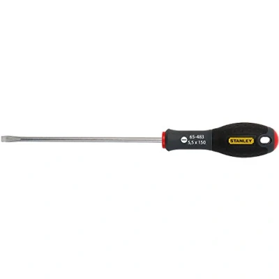 Imagen de Stanley STA165483 Destornillador de punta plano (tamaño: 5.5 X 150 mm), Multicolor