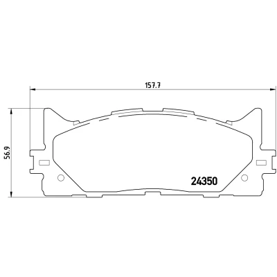 Imagen de BREMBO P 83 117X Juego de pastillas freno excl. contacto avisador desgaste con accesorios TOYOTA: Camry VII Berlina, VI Berlina