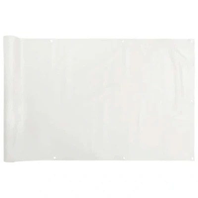Imagen de vidaXL Pantalla de privacidad balcón PVC Blanco 1000x120 cm, Rollo Valla, Tira Valla privacidad,