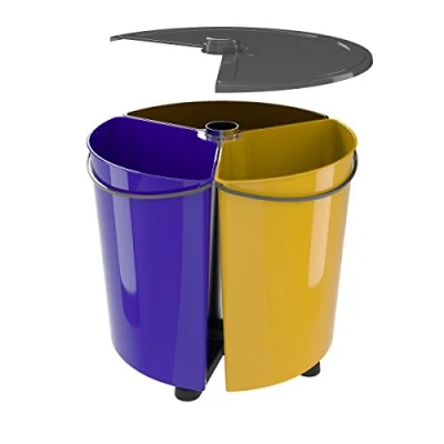 Imagen de Cubo de Basura Reciclaje con Tapa para Cocina y Oficina (EcoBinSpin+)