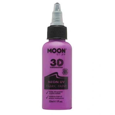 Imagen de Moon Glow Pintura para Tela Neon UV 3D Textil Ropa, Camisetas, Bolsos, Zapatos y lienzos Morado Intenso 30 ml (Paquete de 1)