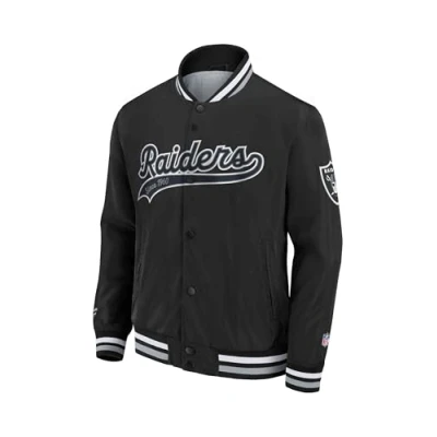 Imagen de Fanatics NFL LAS Vegas Raiders Sateen Jacket Chaqueta outdoor, Hombre, Talla: Medium, White/sport gray/black