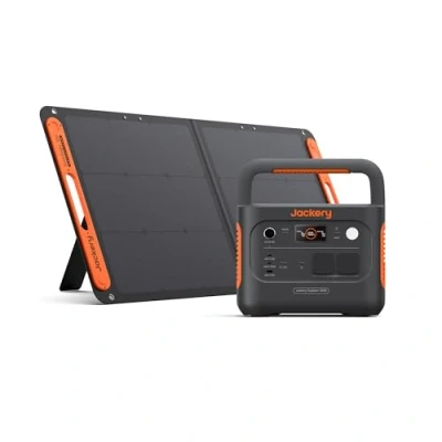 Imagen de Jackery Powerstation 1000 v2 con panel solar de 200 W, generador LiFePO4 1070 Wh, 1500 W AC/100 salida USB C, carga rápida 1 hora para camping, autocaravana, emergencia