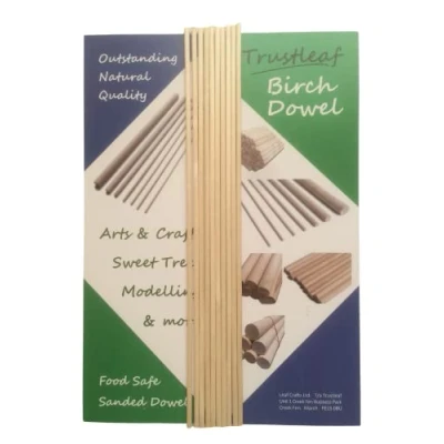 Imagen de Trustleaf Tacos de madera dura abedul 4 mm x 30 cm (10 tacos)