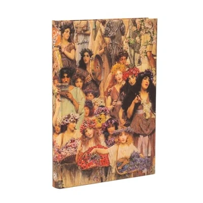 Imagen de Spring (Lawrence Alma Tadema) Midi Unlined Hardback Journal (Elastic Band Closure)
