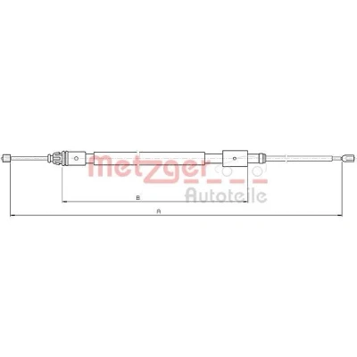 Imagen de METZGER 10.4716 Cable de Freno Mano Atrás izquierda, derecha 1612/800 COFLE