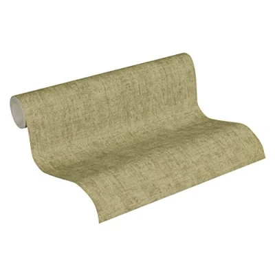 Imagen de Papel pintado Liso Greenery A.S. Création tejido no 10.05 m x 0.53 Verde Fabricado en Alemania 373344 37334 4