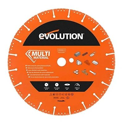Imagen de Evolution hoja de diamante multiusos 300 mm con borde segmentado y orificio 22,2 mm: para cortar metal
