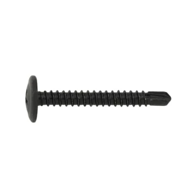 Imagen de INDEX Fixing Systems TAEN Pack de 500 tornillos autotaladrantes cabeza alomada baja, huella Phillips y arandela estampada (recubrimiento cincado, 4,2 x 19 mm) color negro