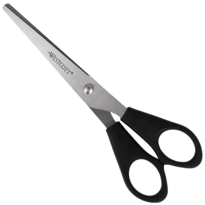 Imagen de Westcott E 31160 00 Tijeras de oficina, acero inoxidable, 15 cm, 6 pulgadas, color negro