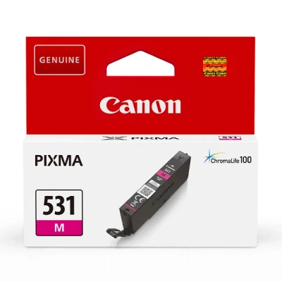 Imagen de Canon CLI 531 M, Cartucho de Tinta Original Magenta, Independiente, Impresión Calidad, Embalaje Sostenible, Compatible con Impresoras Inyección PIXMA