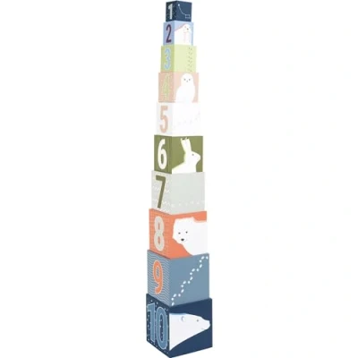Imagen de Small foot Cubos Arctic, Juguete motricidad para apilar con Animales Polares, a Partir de 12 Meses, 12441, Multicolor,