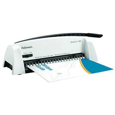 Imagen de Fellowes, Starlet 2 plus, Encuadernadora manual de canutillo plástico, uso ocasional, color blanco
