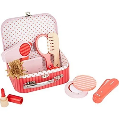 Imagen de Small Foot 11776 Maletín para Maquillaje y peluquería Retro, Madera, extenso Juego de Belleza, a Partir 2 años. Toys (11776)