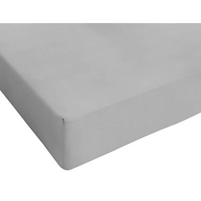 Imagen de Italian Bed Linen Sàbana con angulos de 25cm MAX Color, Gris Claro, Doble pequeño