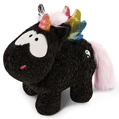 Imagen de NICI tierno Yin 32 cm Juguetes de Criaturas místicas, niños, bebés y Amantes los Animales Peluche, Unicornios esponjosos para abrazar Jugar, Color Negro Multicolor, (47378)