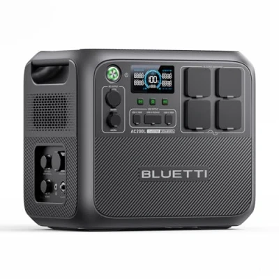Imagen de BLUETTI Estación eléctrica portátil AC200L, 2048Wh batería LiFePO4, extensible a 8192Wh, 4 salidas AC de 2400 W (3600 Power Lifting), el producto no se ha utilizado (reacondicionado)