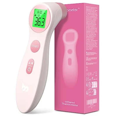 Imagen de Termómetro de Frente, Digital, Médico Termometros Forma Instantánea y Precisa, infrarrojo sin contacto para Bebés, Niños, Adultos