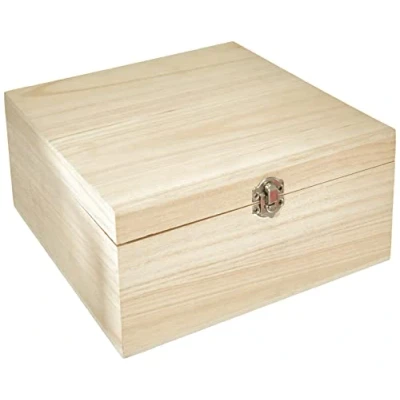 Imagen de Zeller 15126 Caja de Almacenaje, Madera, Marrón, 23x23x10.5 cm