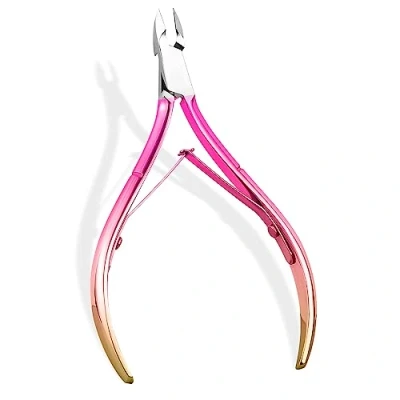 Imagen de Alicates Cuticulas Acero Inoxidable,Alicates para cutículas,Corta Profesional, Tijeras Uñas Gruesas o Encarnadas, Pedicura y Manicura,Degradado Rosa.