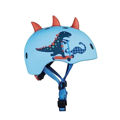 Imagen de Casco Micro® v2 Ultraligero 320gr, Luz Seguridad, y Almohadilla Interior de una Sola Pieza (Talla M (52 56 cm), Dino)