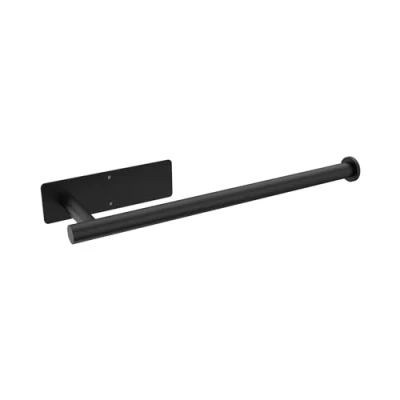 Imagen de Ibergrif M34055B Portarollos Cocina con Adhesivo, Portarrollos Papel Cocina, Porta Rollos de Sin Taladro, Acero Inoxidable, Negro