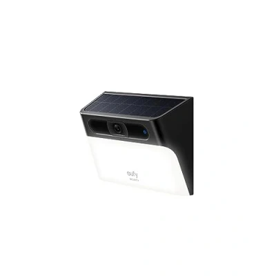 Imagen de cámara solar con luz de pared eufy Security S120, inalámbrica exterior, 2K, energía inagotable, activada por movimiento, detección IA, IP65 impermeable, foco, sin cuota mensual
