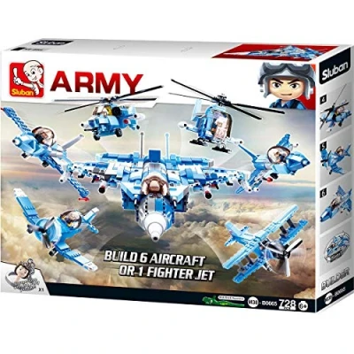 Imagen de Sluban SB 101380665 M38 B0665 Army 6 Into 1 Fight Jet (Caja de Regalo), Color Multi Colors