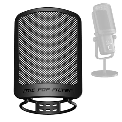 Imagen de AOKEO Filtro pop para micrófono grabación vocal, videos de Youtube, transmisión, compatible con la mayoría micrófonos
