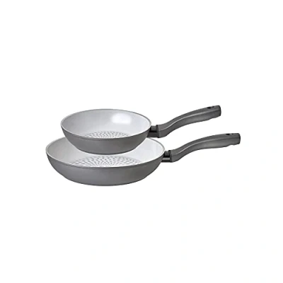 Imagen de PRESTIGE 67074 Sartén, Paquete Doble, Aluminio, Gris