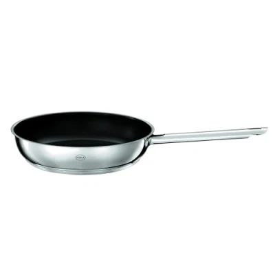 Imagen de RÖSLE Sartén ELEGANCE CeraPlus, antiadherente y robusta Ø 20 cm, resistente al calor hasta 260 C, revestimiento cerámico, plata, acero inoxidable 18/10, apta para lavavajillas
