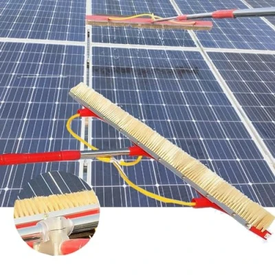 Imagen de Cepillo TelescóPico Limpieza Placas Solares，Limpiador Solares Fotovoltaicas, con Barra TelescóPica De Aluminio Extensible 4,7/5.9 Metros, Telescopic Hydrocleaner