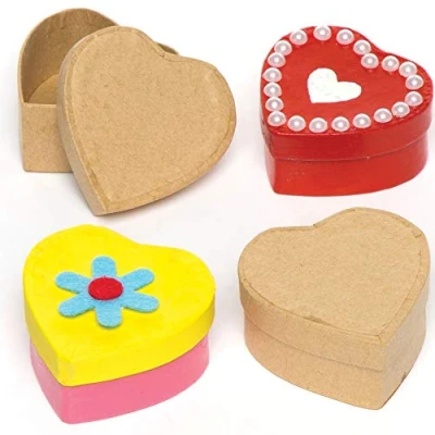 Imagen de Baker Ross Cajas en forma corazón corar con amor el Día la Madre o San Valentín los (paquete 8)