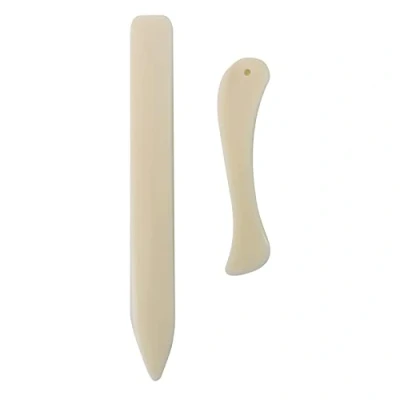 Imagen de 2 Piezas De Herramientas Plegado Huesos Blancos, Carpeta Hueso Bone Folder Herramienta Encuadernación, para Manualidades Tarjetas, Suministros Oficina y Libros Hechos a Mano