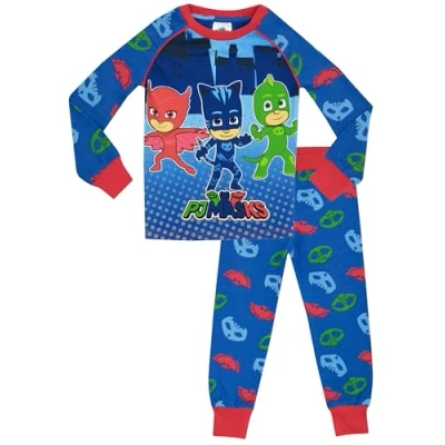Imagen de PJ Masks Pijama Niño Invierno Catboy Owlette Gekko Ajuste Ceñido 6 7 Años
