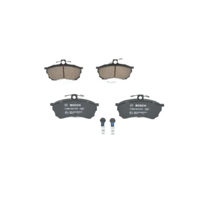 Imagen de BOSCH 0 986 424 370 Juego de pastillas freno Low Metallic con avisador acústico desgaste Chapa antichirridos, tornillos accesorios