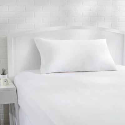 Imagen de Amazon Basics Protector de almohada hipoalergénico, blanco, 50 x 80 cm 2 Unidades, Almohadas no incluidas